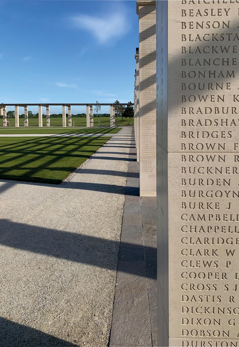 names on the columns