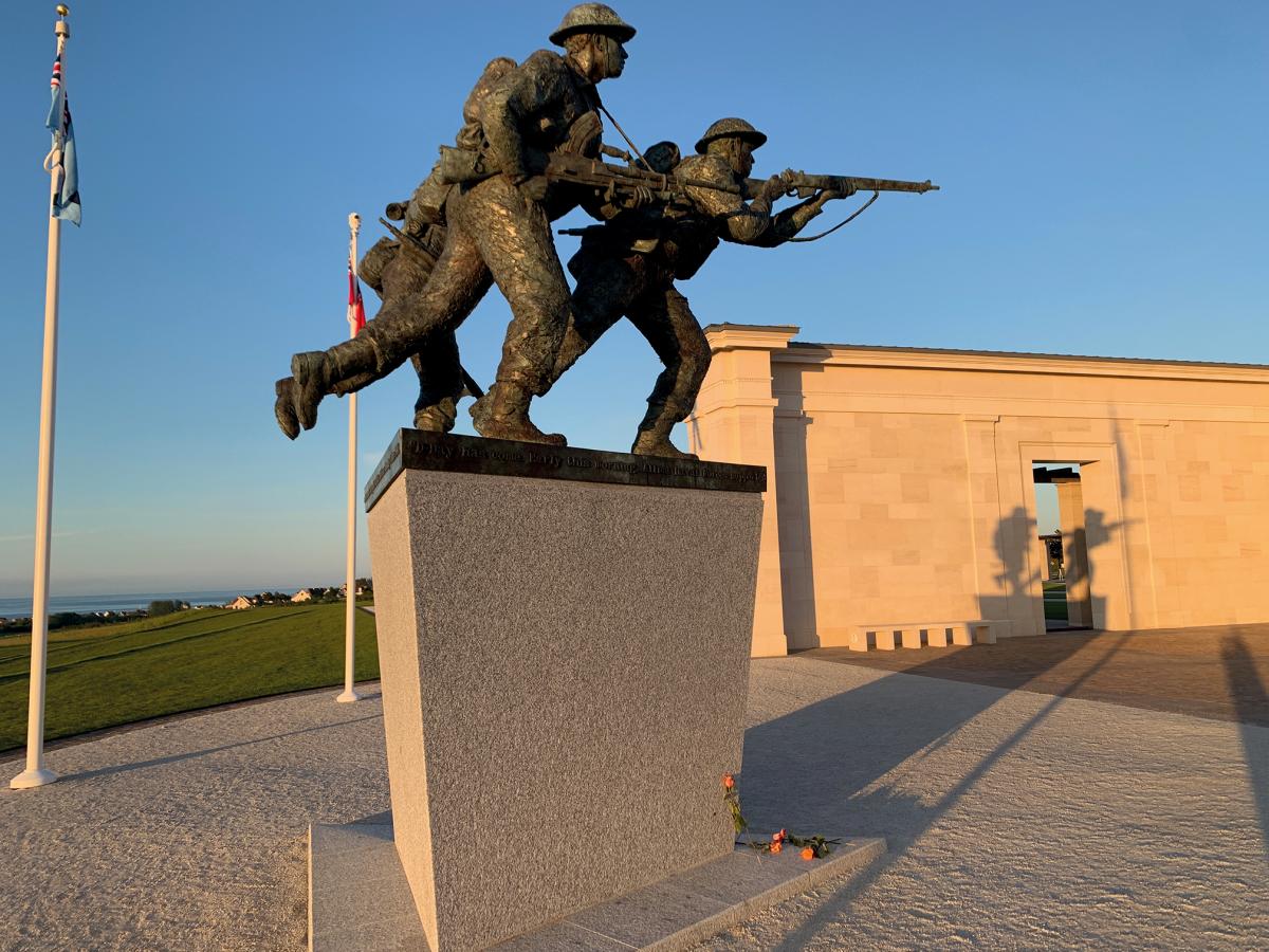 Normandy Memorial with David Williams-Ellis sculpture
