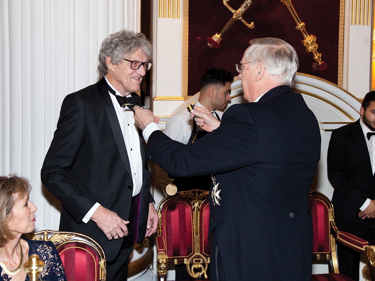 Peter Harrison receives Duke of Gloucester Gold Medal