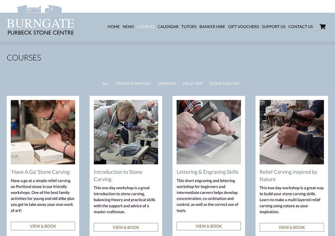 Burngate Purbeck Stone Centre summer courses