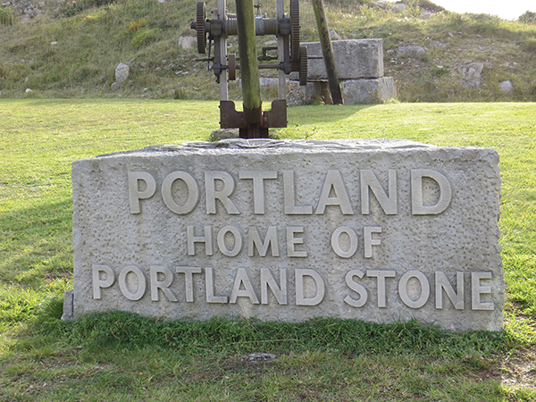 A sign on the Dorset island of Portland
