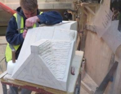 A F Jones apprentice Jordon Morrison at work on an apex cross. The company will demonstrate its skills at ‘Traditional Skills in Action’. A F Jones apprentice Jordon Morrison at work on an apex cross. The company will demonstrate its skills at ‘Traditional Skills in Action’.