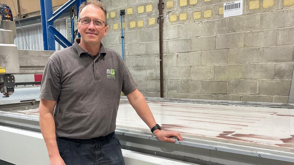Andy Phillips of Affordable Granite with his new Primus