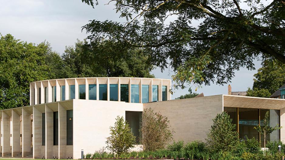 The award-winning Nazrin Shah Centre at Worcester College, Oxford, where Meister Masonry supplied Szerelmey with 75mm thick Clipsham limestone ashlar, quoins and fin detail. The award-winning Nazrin Shah Centre at Worcester College, Oxford, where Meister Masonry supplied Szerelmey with 75mm thick Clipsham limestone ashlar, quoins and fin detail.