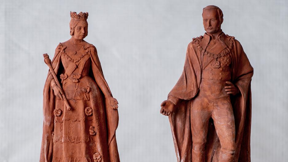 Maquettes of Queen Victoria and Prince Albert