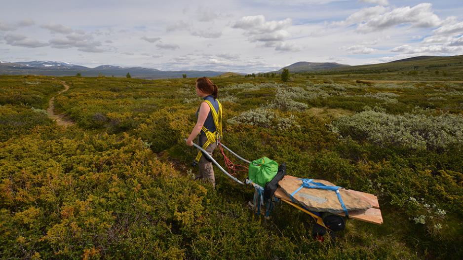 Beatrice Searle with her 'Orkney Boat'