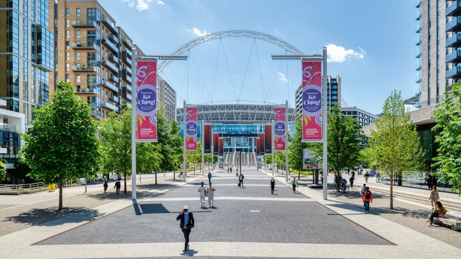 Marshalls hard landscaping products at Wembley Park