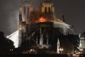 Notre Dame on fire Notre Dame on fire