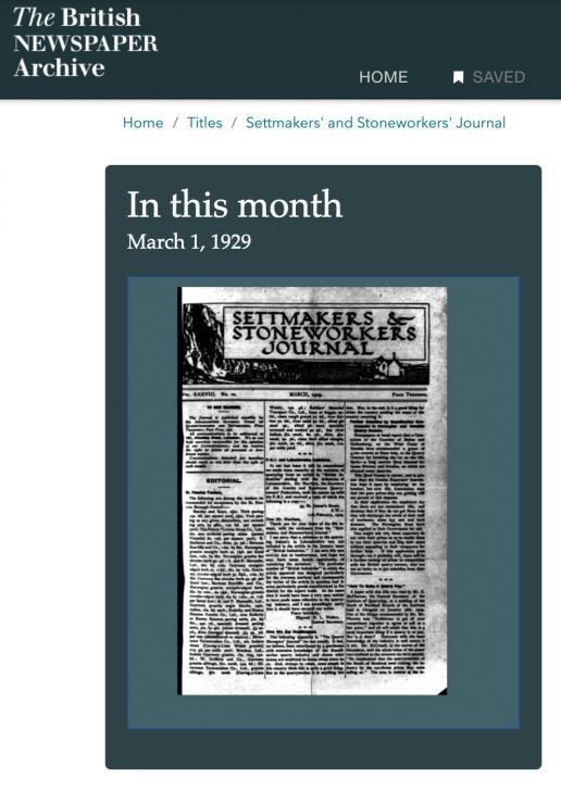 The Settmakers & Stoneworkers Journal can now be viewed online The Settmakers & Stoneworkers Journal can now be viewed online