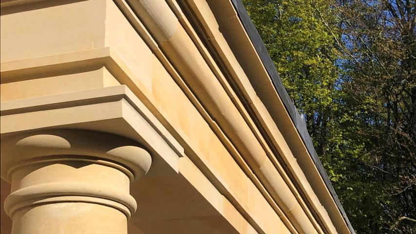 Private Residence- Near Tonbridge, Kent – Sandstone Fine Grade Masonry Portico - Portico, Cills &amp; Heads