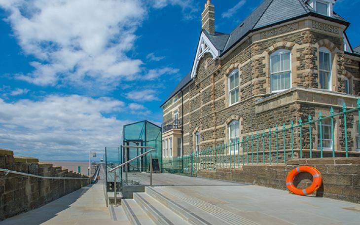 Clevedon Pier with Forest Pennant mixed colour paving
