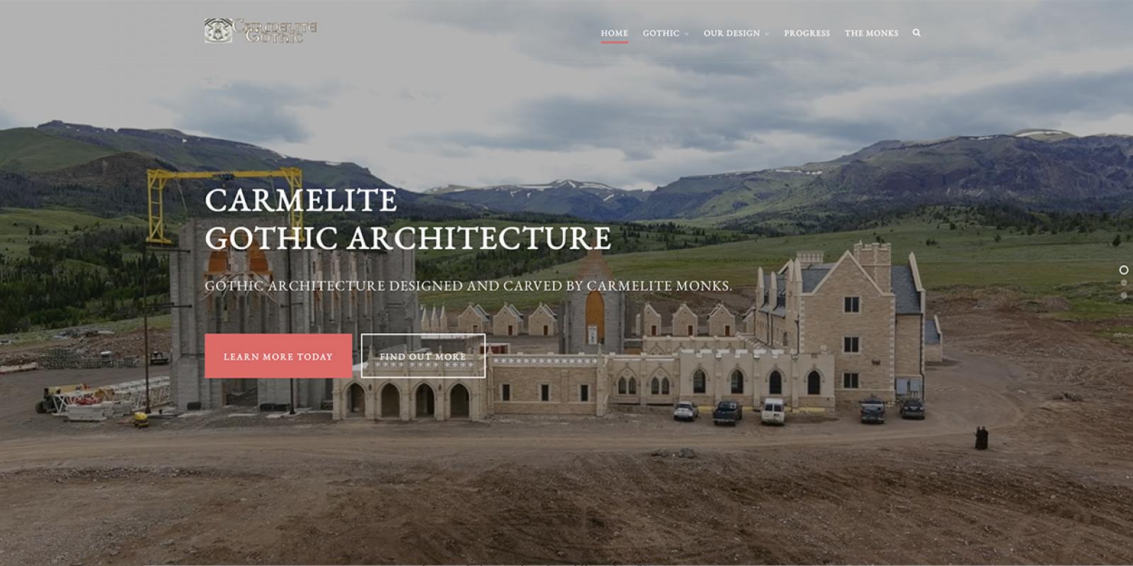 The website of the monks building their monastery